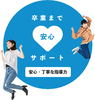 卒業まで安心サポート